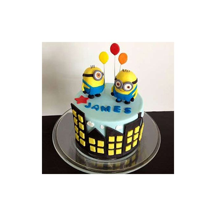 Minion Theme Birthday Cake For Baby By Bakisto Cake
