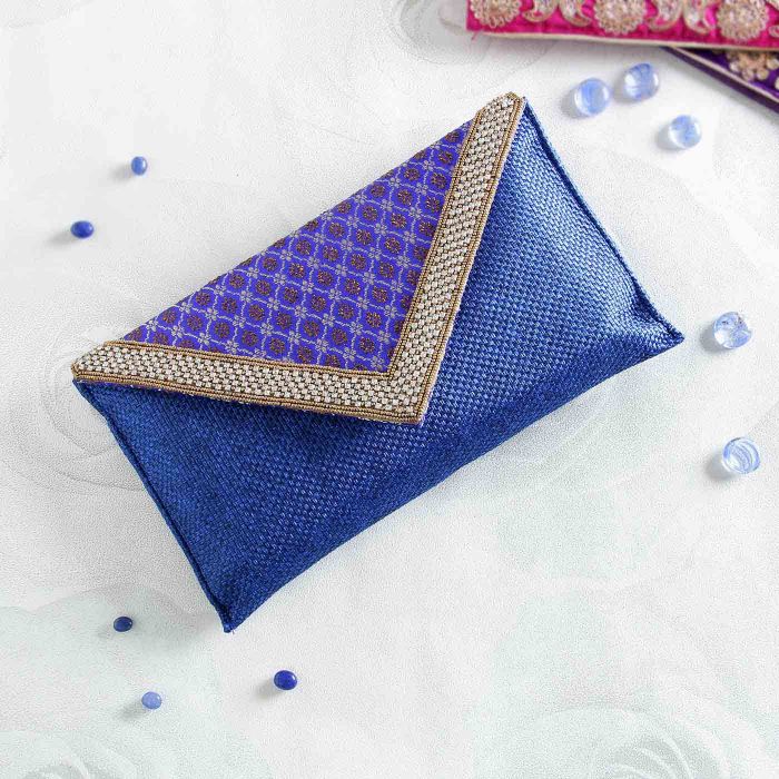 Chanderi Silk Envelope Clutch – Qurcha | Handmade Quirky Accessories