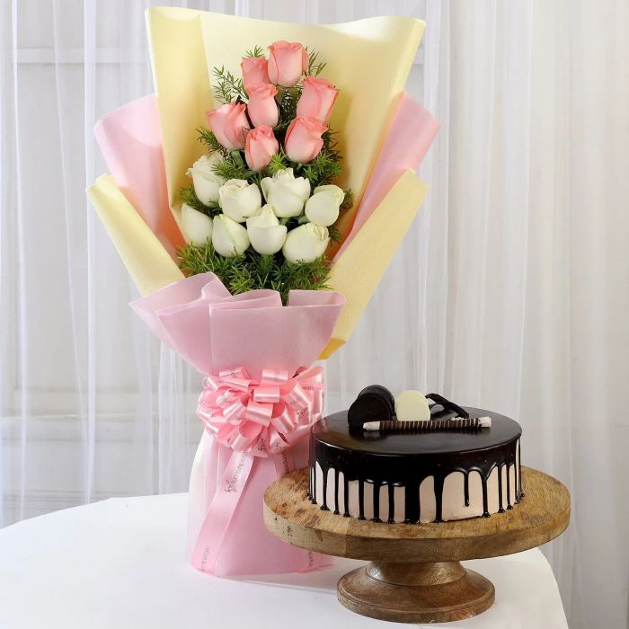 Pink Roses Bouquet With Elegent Chocolate Box, Mother's Day Delivery in  Ahmedabad – SendGifts Ahmedabad